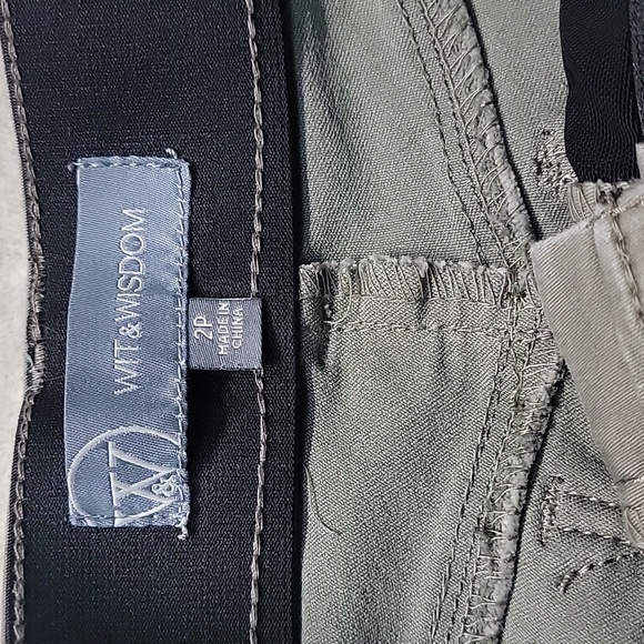 Women's Taupe/Light Brown 2 Petite Wit & Wisdom Pants - Picture 3 of 6